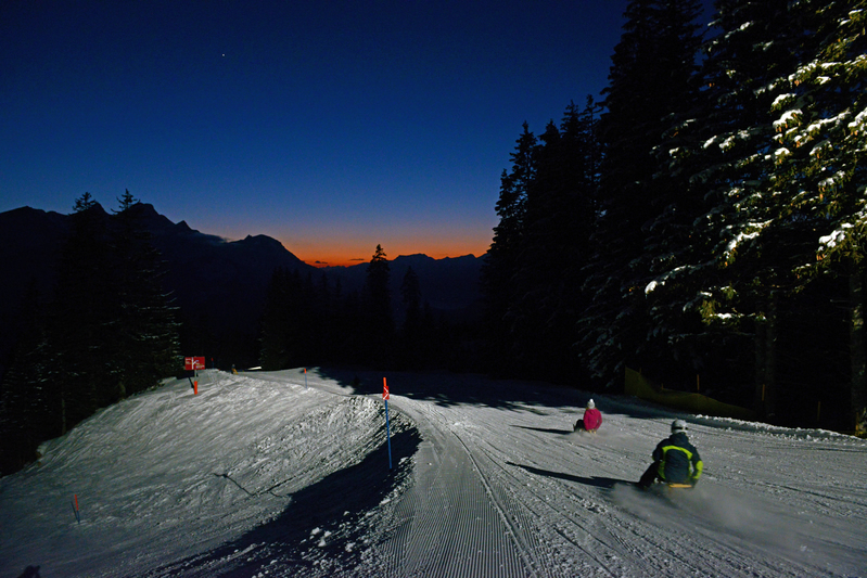 Nachtschlitteln im Haslital